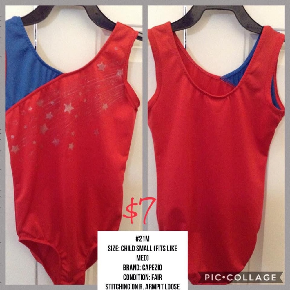 #21M Used Child Medium Capezio Leotard